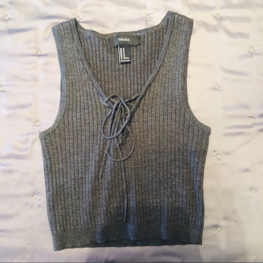 Forever 21 Lace Up Crop